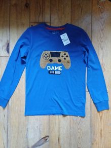 BNWT Age 11 NEXT Reversible Gaming Top Tshirt