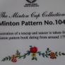 Limited Edition The Minton Cup Collection Pattern No. 104 Dated 1799 Bone China Collector's Decorative Plate Image 8