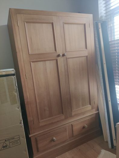 Handmade wood wardrobe