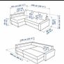 ikea sofa bed with storage L and R hand Image 6