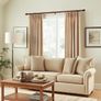 89-236cm, 25mm Diameter Metal Extendable Curtain Rod with Brown Imitation Wood Grain Texture, Wooden Curtain Pole for Window or Door Image 2