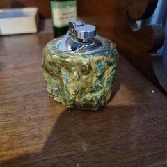 Vintage green alabaster lighter by Romano Bianchi, Italy, 1970