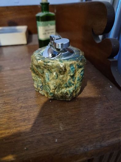 Vintage green alabaster lighter by Romano Bianchi, Italy, 1970