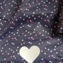 Girls Navy Heart Padded Coat Image 7