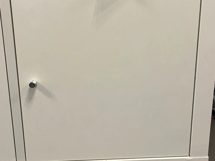 White IKEA Kallax Insert with Door & Knob