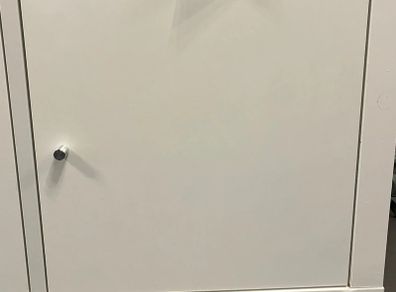 White IKEA Kallax Insert with Door & Knob