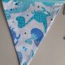 Dinosaur buntings . Blue and pink Image 6