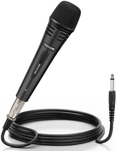 Dynamic Karaoke Microphone for Singing with 16.4ft XLR Cable, Metal Handheld Mic Compatible with Karaoke Machine/Speaker/Amp/Mixer for Karaoke Singing, Speech, Wedding and Outdoor Activity (FREE POSTAGE)