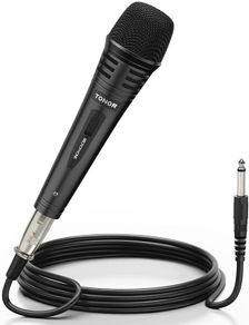 Dynamic Karaoke Microphone for Singing with 16.4ft XLR Cable, Metal Handheld Mic Compatible with Karaoke Machine/Speaker/Amp/Mixer for Karaoke Singing, Speech, Wedding and Outdoor Activity (FREE POSTAGE)