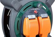 Masterplug Two Socket 20 Meters Retractable Weatherproof Case Reel