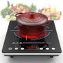 Portable Ceramic Hob 2000W, Pulg in Electric Ceramic Hob, Single Electric Hob with 4-Hour Timer, 10 Power Levels, Safety Lock & Sensor Touch, Residual heat Remind, 220V-240V Image 2