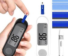 Blood Glucose Meter Diabetes Testing Kit Diabetes Lancet Machine Glucometer with 50pcs Test Strips+50 Lancets Blood Sugar Meter