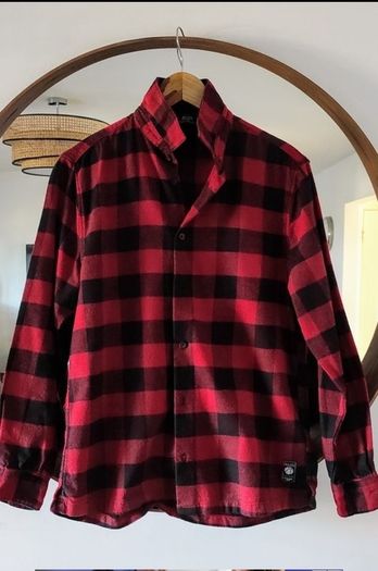 Bershka shirt in red check. Unisex. Size S or 10 small 12.