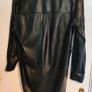H&M Black Faux Leather Shirt Dress  Size S Image 10
