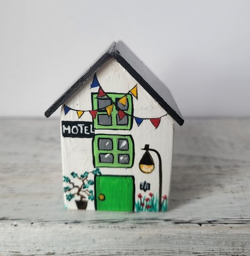 Handcrafted tiny wooden house!
