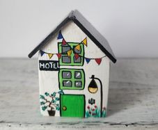 Handcrafted tiny wooden house!