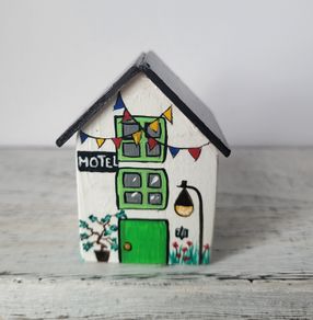 Handcrafted tiny wooden house!