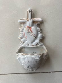 Vintage 50's/ 60's Ceramic Holy Water Font