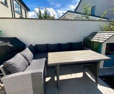 6-Seater Grey Rattan Corner Garden Furniture Set with Table