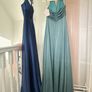 Sage Green Halter Satin High-Slit Long Gown Image 3