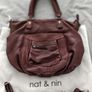 Brand new plum leather handbag by Nat & Nin Image 3