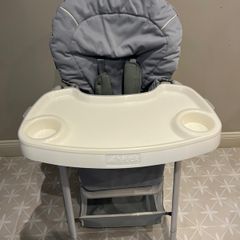 hauck Sit N Relax 3in1, Stretch Grey - Baby & Toddler Highchair with Bouncer & Toy Bar, Food Tray & Basket from Birth up to 15 kg, Lightweight Foldable Fully Adjustable