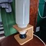 1 Retro Vintage Mid Century Glass shade /repro base  Table lamp Image 9