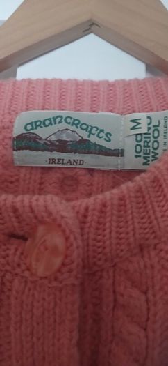 Aran Crafts Rose Pink Cardigan