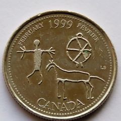 February 1999 Canada Quarter Dollar UNC collector commemorative