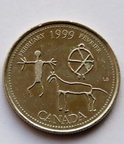 February 1999 Canada Quarter Dollar UNC collector commemorative