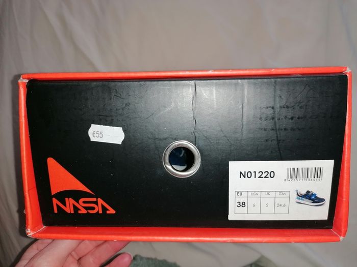 NASA Velcro navy casual runner EU size 38 UK size 5