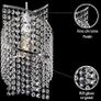 FREE EXPRESS SHIPPING K9 Crystal Spiral Droplet Light Shade | Pendant, Lamp Shade | Ceiling Light Shade Chandeliers | Chrome Finish Light for Living Room | Bedroom | Kitchen Image 5