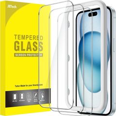 Screen Protector for iPhone 15 Plus 6.7-Inch, Tempered Glass Film with Easy Installation Tool, Case-Friendly, HD Clear, 3-Pack