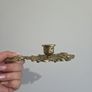 Vintage Brass Chamberstick Handled Candle Holder Image 5
