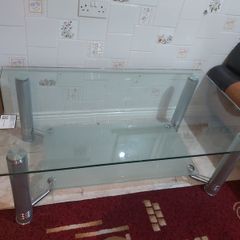 Tea table luxurious glass table