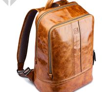 MacBook Leather Backpack