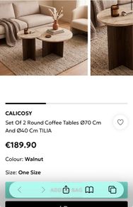 Set of 2 Round Coffee Tables