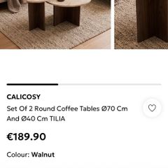 Set of 2 Round Coffee Tables