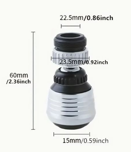Splash-Proof Faucet Extender with Dual Spray Modes, new.