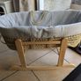 Wicker Moses Basket with Wooden Rocking Stand Image 3