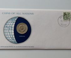 Yugoslavia 1971 Vintage Coin Stamp cover BUNC