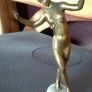 Art Deco bronze figure of lady, c 1920/1930s. Image 2