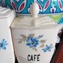 RESERVED Antique Art Deco French 5 piece kitchen storage jar set Image 5