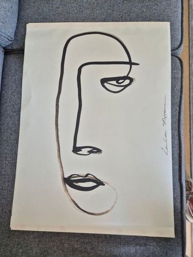 3 x Scandi minimalist paintings
