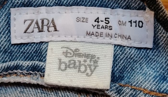 Zara Mickey Mouse Denim Dungaree Dress [4-5 years 110cm]