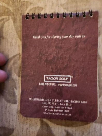 Golf Yardage Book X 2 . Whirlwind Golf Club At Horses Pass And Ocotillo Golf Resort Arizona.  Both In Very Good Condition.