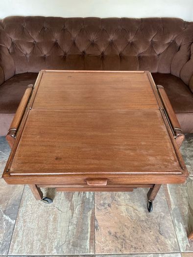 Antique Art Deco Metamorphic Side Table Tea Trolley 1920s