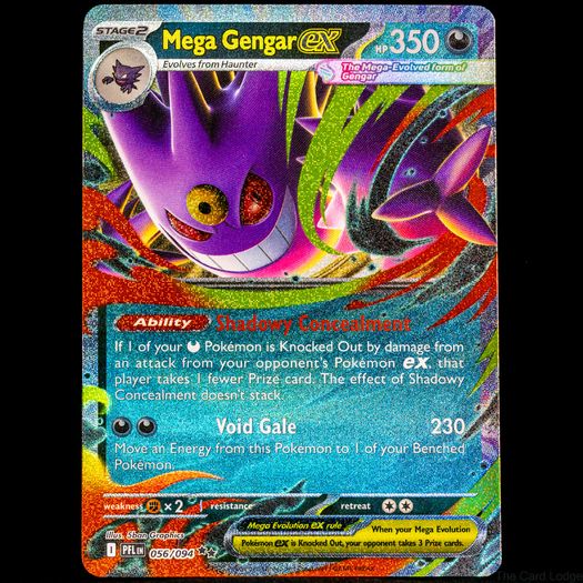 Mega Gengar EX 056/094 Half Art Double Rare Holo Phantasmal Flames Mega Evolution Pokemon Card