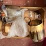 Approx. 40 Clear, Black, Brown, Amber & Gold Vases Image 4