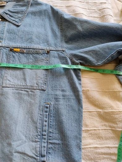 Mens denim cotton jacket size 3XL in very good condition see last three photos for exact measurements FREE STANDARD POSTAGE INCLUDED